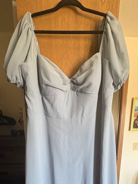 Azazie Dresses & Skirts - Baby Blue Midi Dress